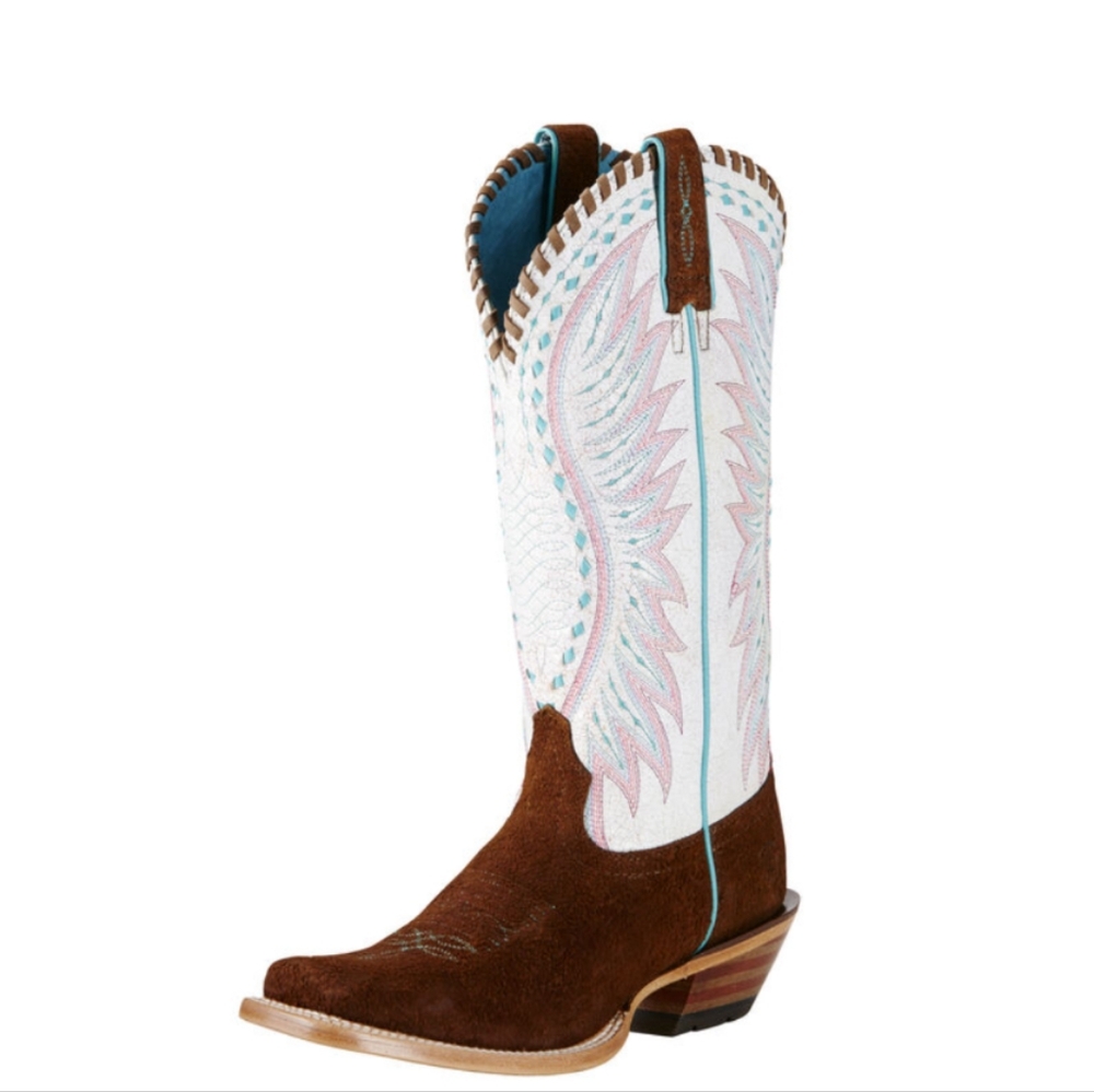 Ariat "Derby" Brown and White Western Boots